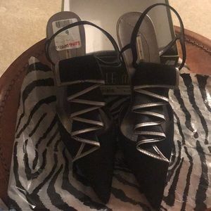 Black & Pewter Silk Classy 3 in Dress Shoe